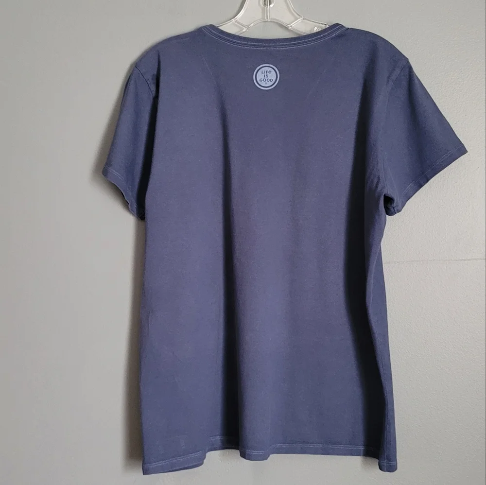 Life Is Good "Wine A Little Laugh A Lot Wine" 100% Cotton T-Shirt. Size L - Picture 3 of 5